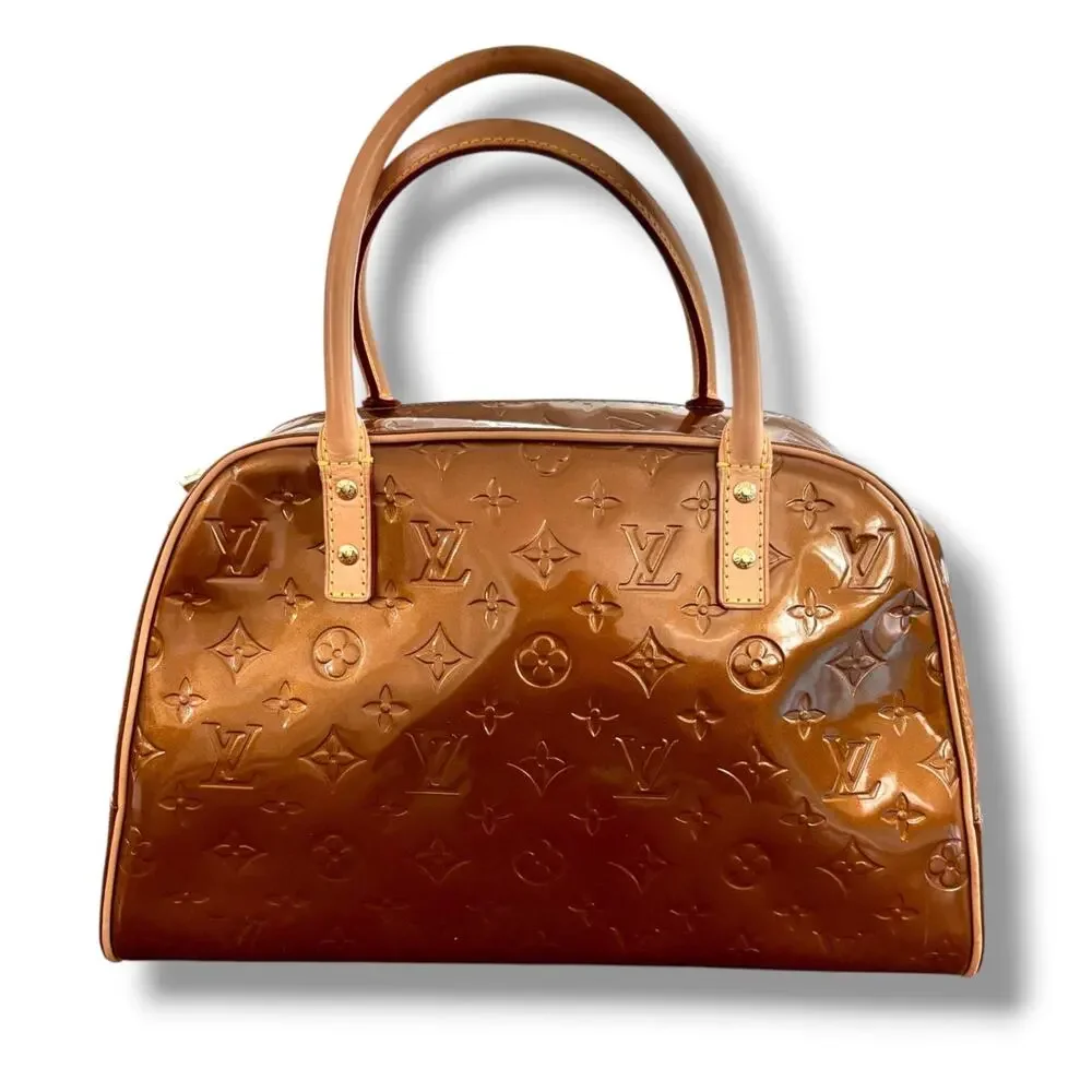 Authentic Louis Vuitton Handbag Tompkins Square Bronze Monogram Vernis Vintage